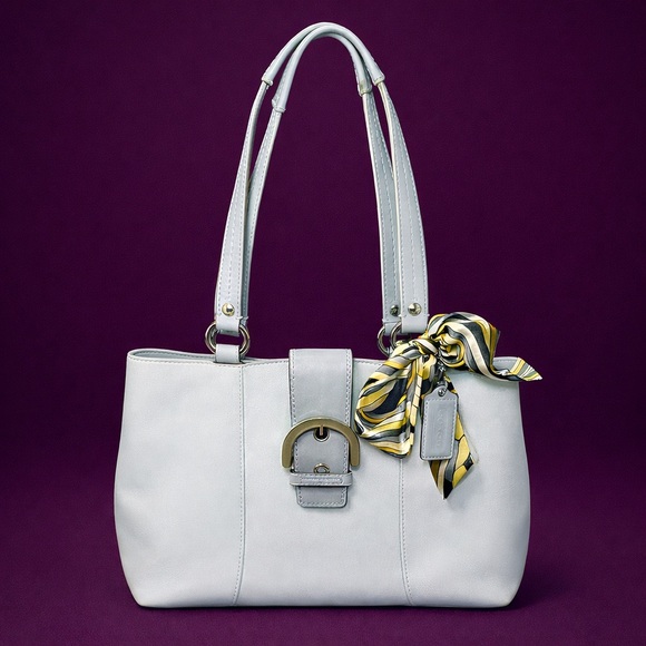 COACH Soho East West Leather Carryall Satchel Bag with Hang Tag